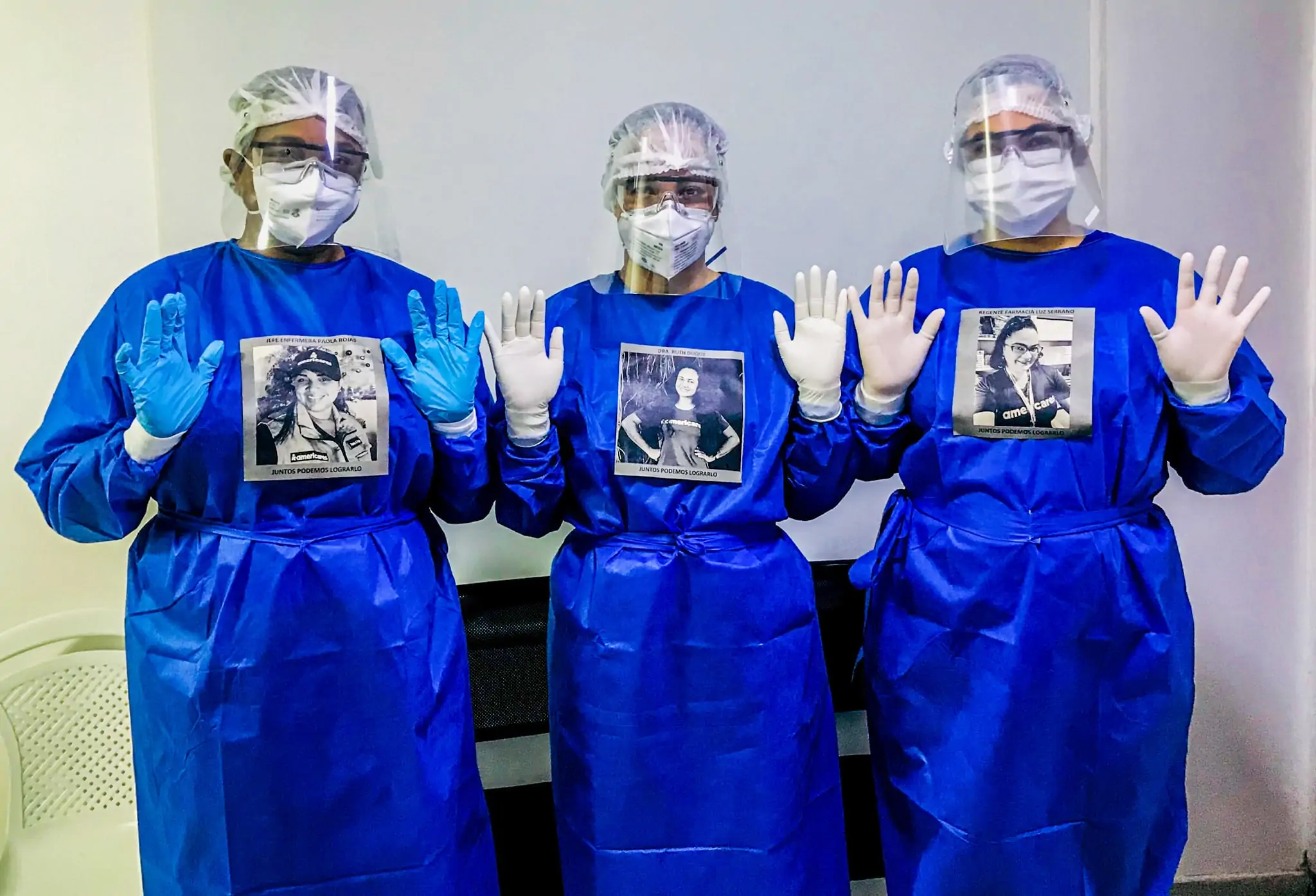 Americares Magdalena clinic staff in protective gear during COVID pandemic