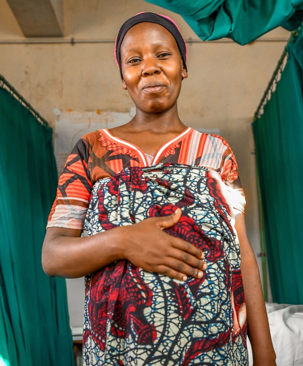 Expectant mom visiting clinic at Sengerema Hospital in Tanzania