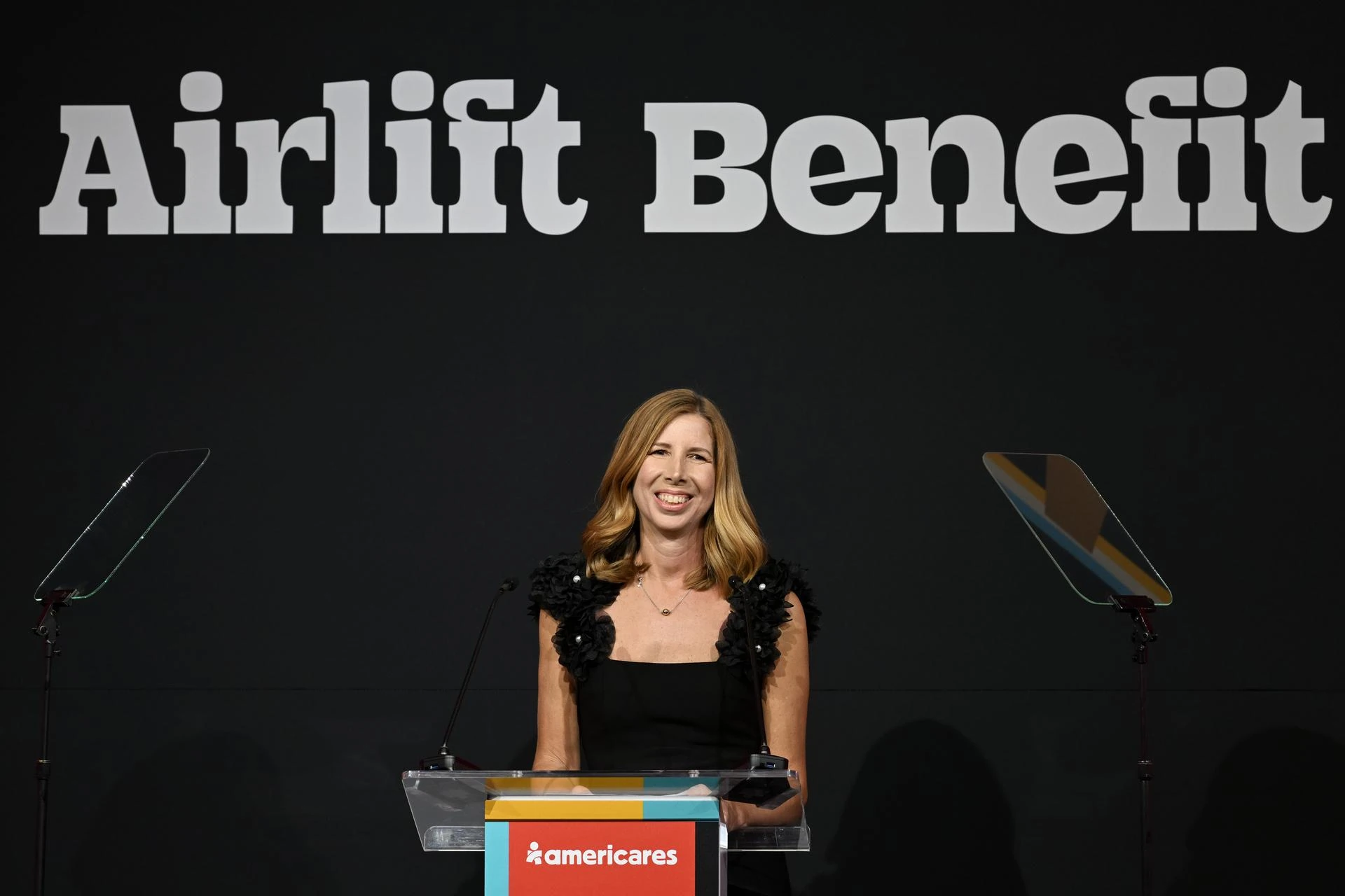 Americares President and CEO on stage at the 2024 Americares Airlift Benefit. Photo by Bryan Bedder/Getty Images for Americares.