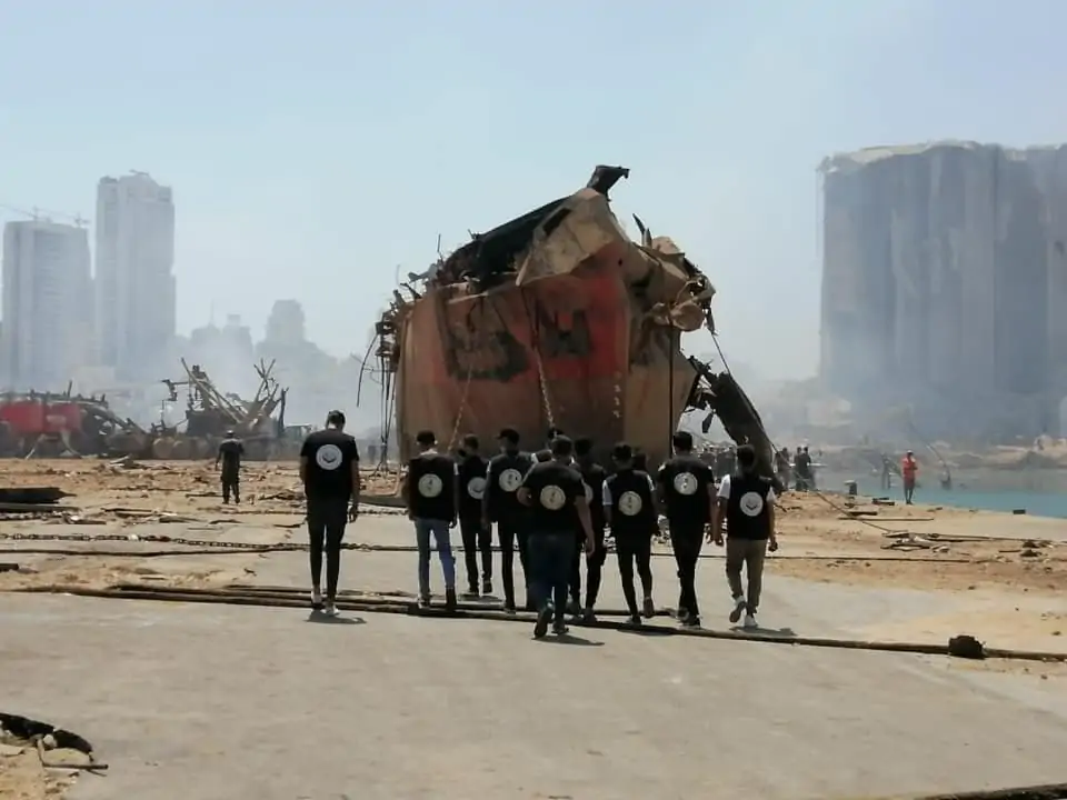 Anera workers in Beirut after the Explosion