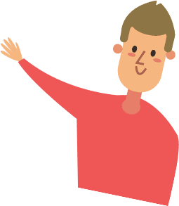 another person waving hello graphic