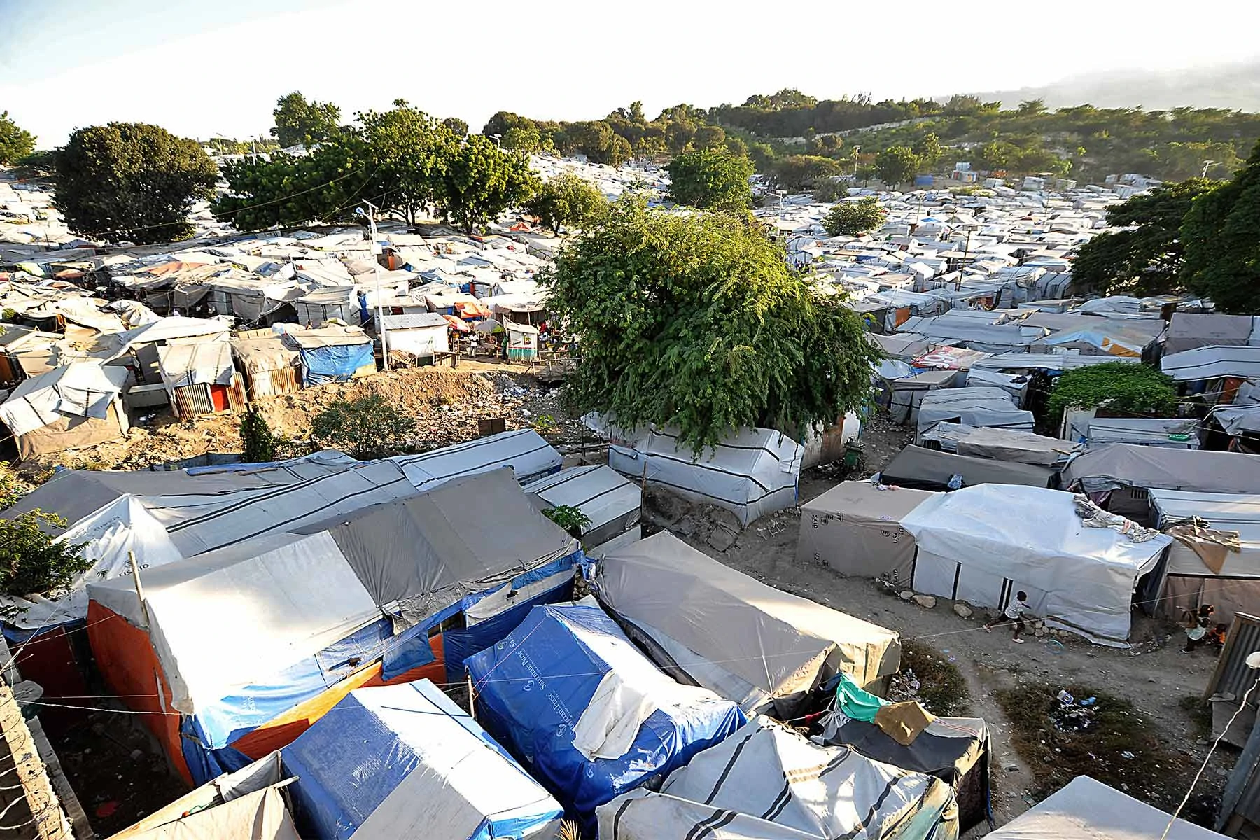 Inside a Port au Prince earthquake refugee camp. Photo by Matthew McDermott
