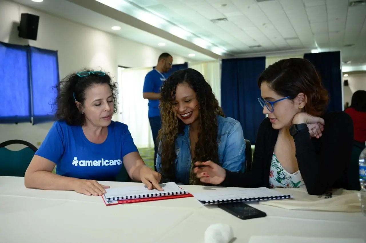 Americares holds a training for health workers in Barceloneta, Puerto Rico, to better cope with stress and trauma.