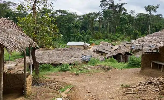 It is incredibly difficult to access many remote communities in Liberia, such as John Logan Town, pictured above. This presents numerous challenges when working to spread information and awareness about how to reduce maternal mortality.