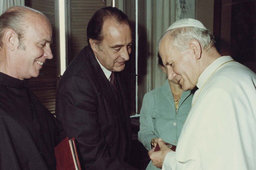 Bob Macauley with Pope John Paul II