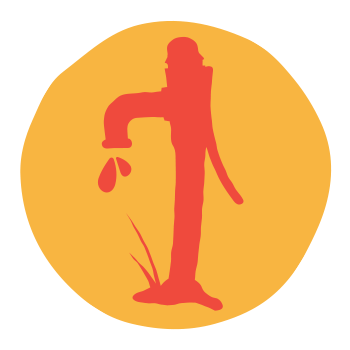 graphic icon of a water spout