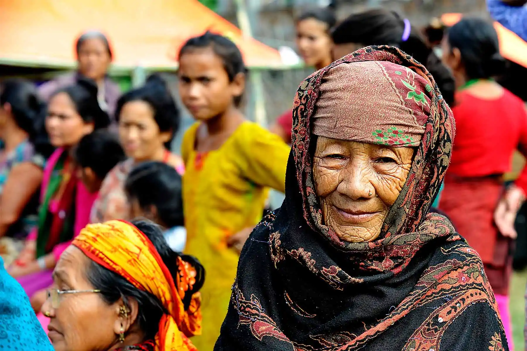 an Elderly Nepalese woman