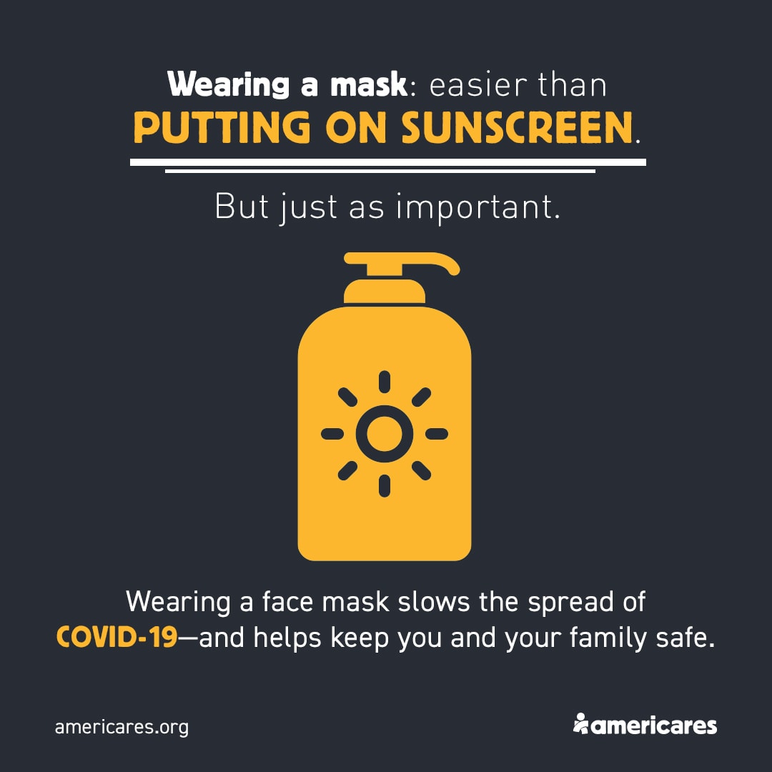 Graphic of sunscreen with some social media content embedded